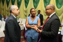 L-R Luca Todeschini, Programme Officer, Economic Cooperation and Energy, Delegation of the EU to NIgeria and ECOWAS; Temitope Udo-Affia, Advisor, Sustainable Energy Access, Off-Grid Nigerian Energy Support Programme (NESP), and Mr. George Ogbonnaya, Group Head, Business Banking, FCMB