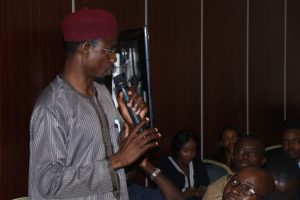 Dr. Yusuf Abdulsalam of NERC responding to questions from participants during the Odyssey platform training