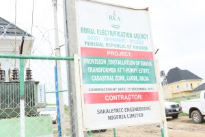Senate committee on Energy oversight function at the REA step down grid extension 300KVA transformer in Lugbe, Abuja