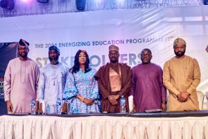 Group Photograph - L-R_ Umar Abdullahi - Executive Director, Technical Services, REA; Ayoade Gboyega - Executive Director, Corporate Services, REA; Doris Uboh - Executive Director, Rural Electrification Fund, REA;