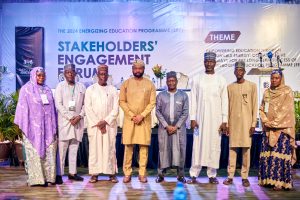 Group Photograph- Prof. Mohammed Laminu Mele, Vice Chancellor, UNIMAID; Engr. Babashehu Ibrahim - Director of Works UNIMAID; Asmau Abba Jato - Deputy Registrar (Legal) UNIMAID; Engr. Mohammed Bello Ibrahim - Princi